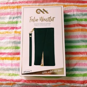 Case Mate Genuine Pebbled Leather Folio Wristlet